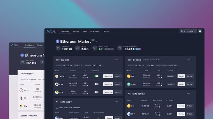 AAVE DeFi Protocol Interface
